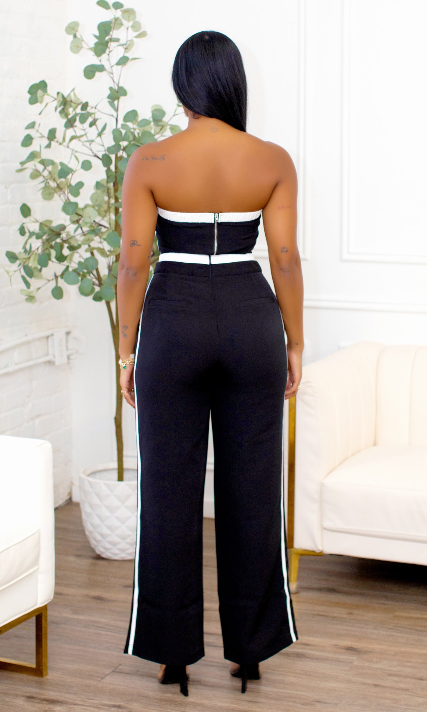 Francesca Strapless Tube Top & Pants Set - Cutely Covered