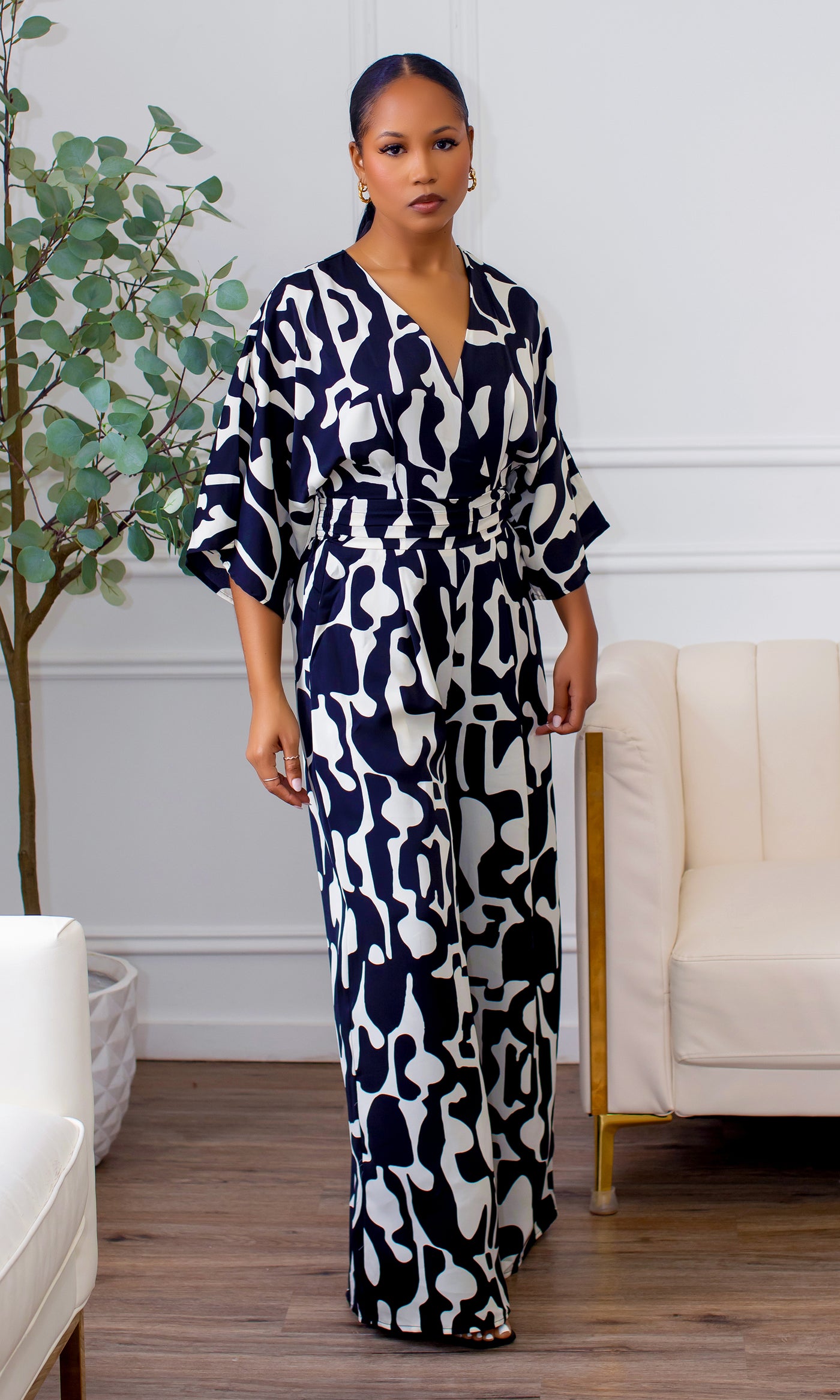 Brooklynn Printed Jumpsuit - Cutely Covered