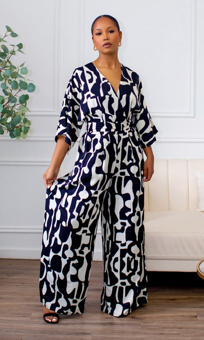 Brooklynn Printed Jumpsuit - Cutely Covered