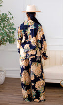 Everlee Floral Silk Coordinated Set - Ivory Multi - Cutely Covered