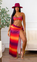 Twilight Heat Statement Swim Skirt Set - Cutely Covered