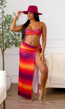 Twilight Heat Statement Swim Skirt Set - Cutely Covered