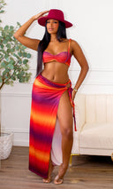 Twilight Heat Statement Swim Skirt Set - Cutely Covered