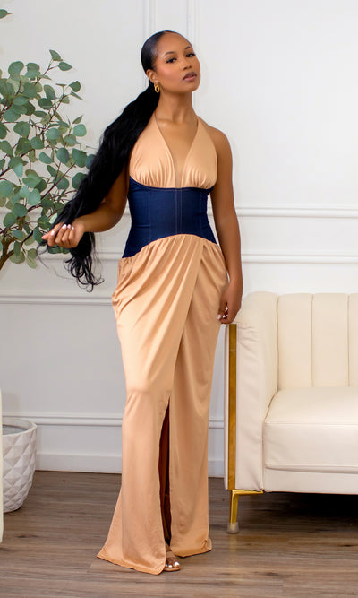 Jovée Satin Maxi Dress Preorder Ships End Sep - Cutely Covered
