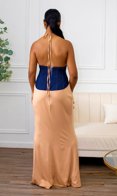 Jovée Satin Maxi Dress Preorder Ships End Sep - Cutely Covered