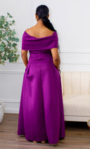 Veronica | Off The Shoulder Crop Skirt Set - Violet - Cutely Covered