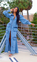 So FAB | Denim Cargo Maxi  Dress Preorder Ships End Sep - Cutely Covered