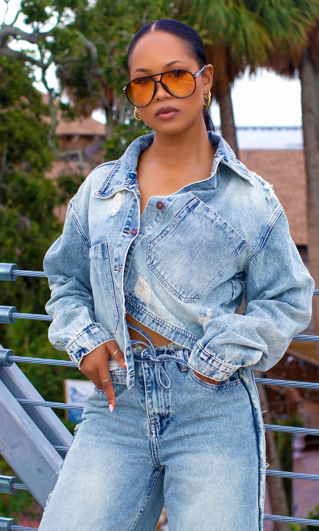 Raegan Denim Jacket Pants Set – Cutely Covered