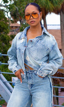 Raegan| Denim Jacket Pants Set - Cutely Covered
