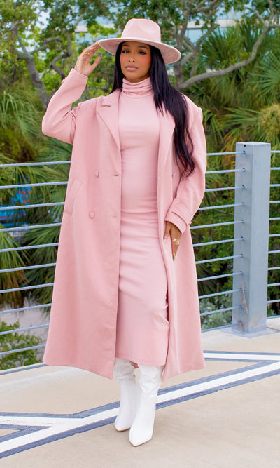 Blush Power Coat Set  Preorder Ships End Oct- Early Nov - Cutely Covered