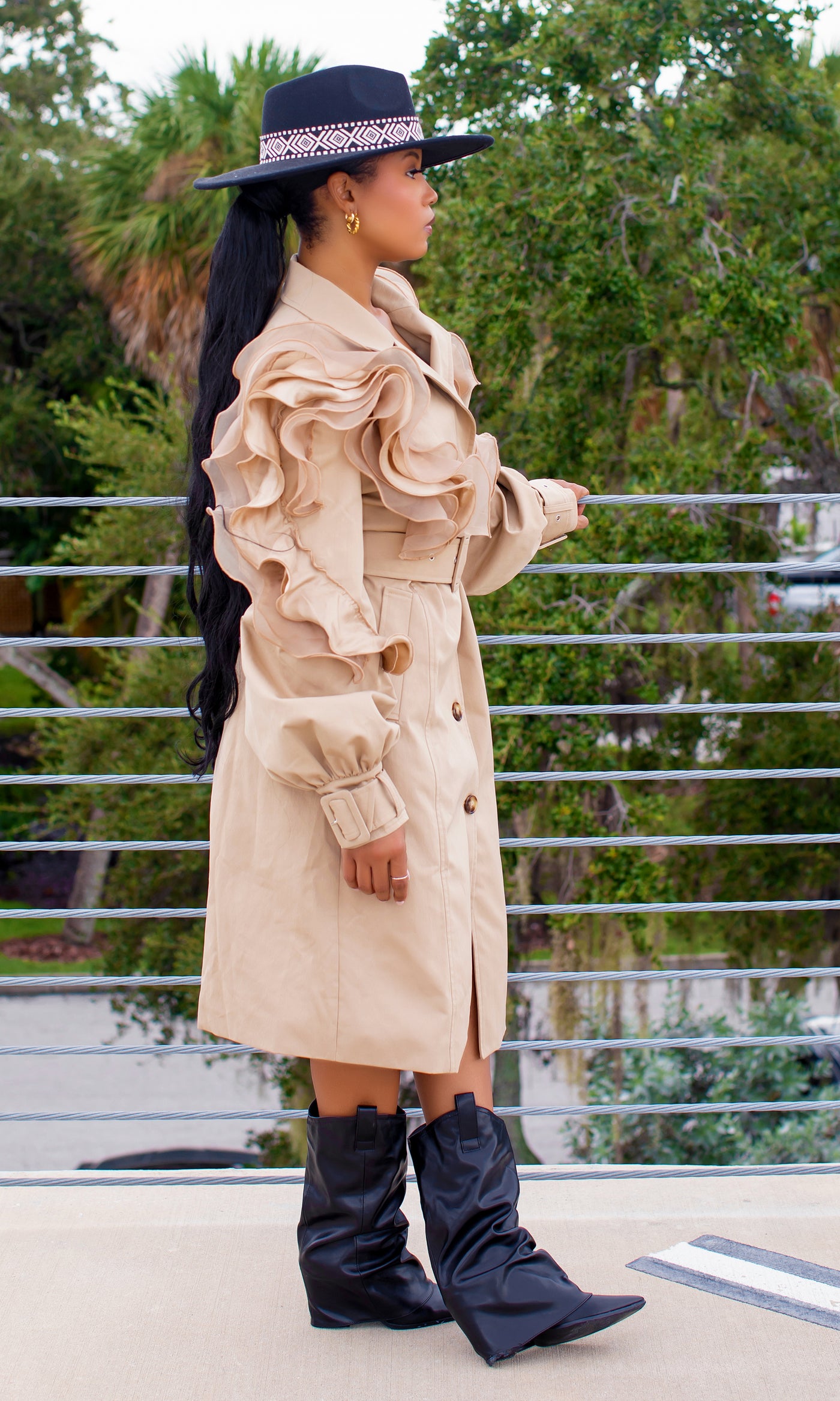 Structured Luxe Trench - Cutely Covered