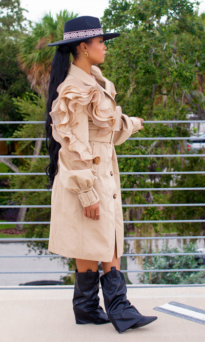 Structured Luxe Trench - Cutely Covered
