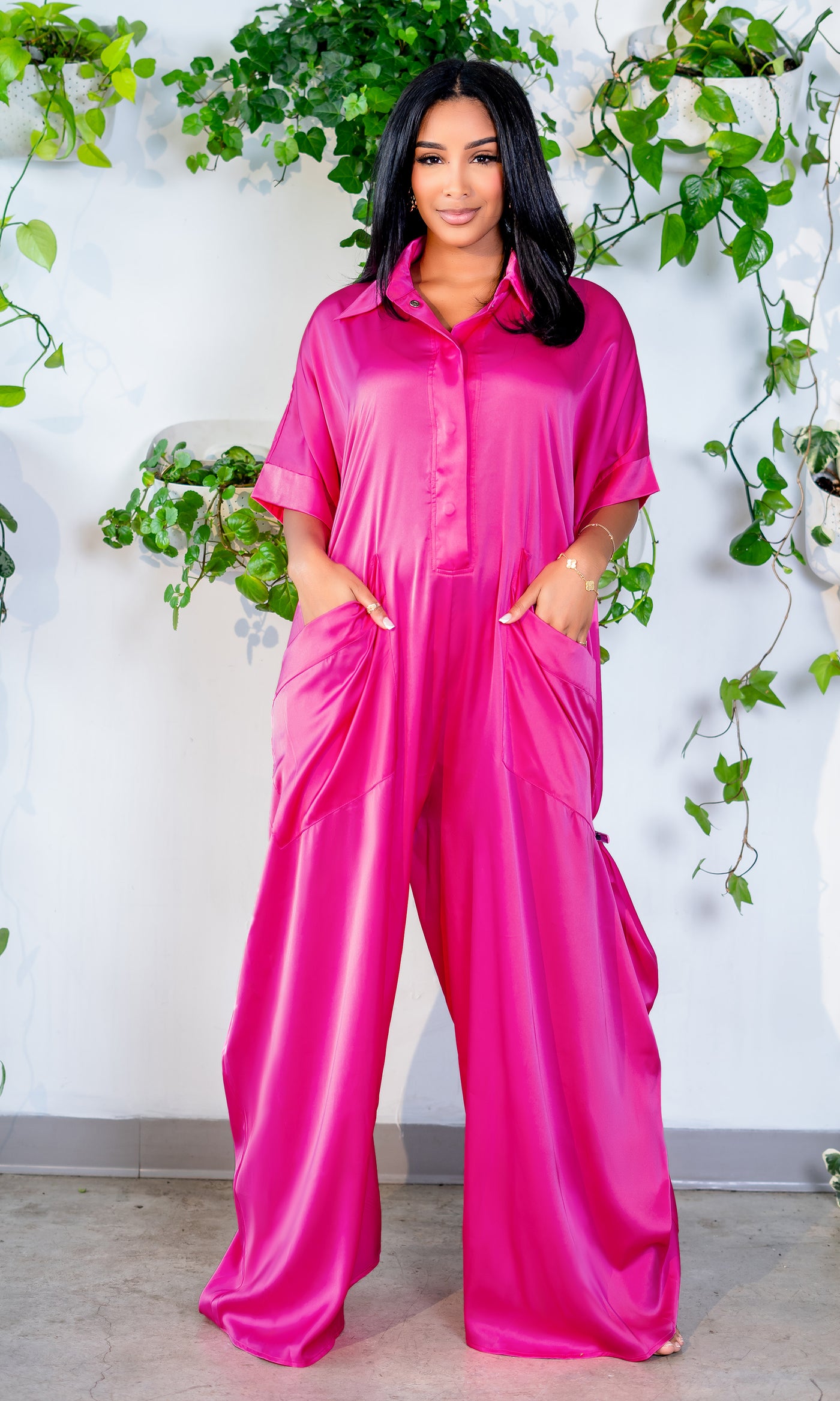 I'm Grown Classy Jumpsuit - Pink - Cutely Covered