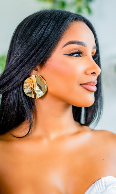Circular Gold Earrings for a Timeless Look - Cutely Covered