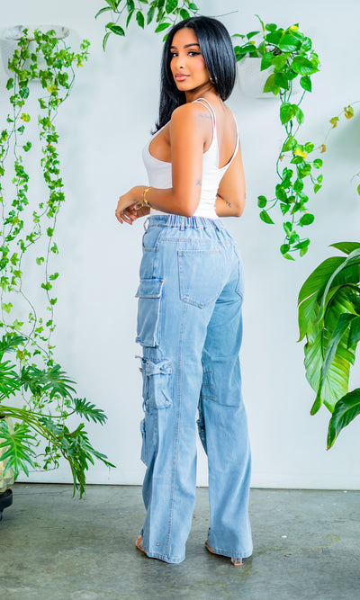 Cargo Pockets Denim - Cutely Covered