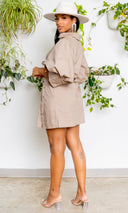 How You Want It | Button Balloon Sleeve Dress - Cutely Covered