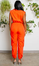 Zip Into Fashion - Jumpsuit Orange - Cutely Covered