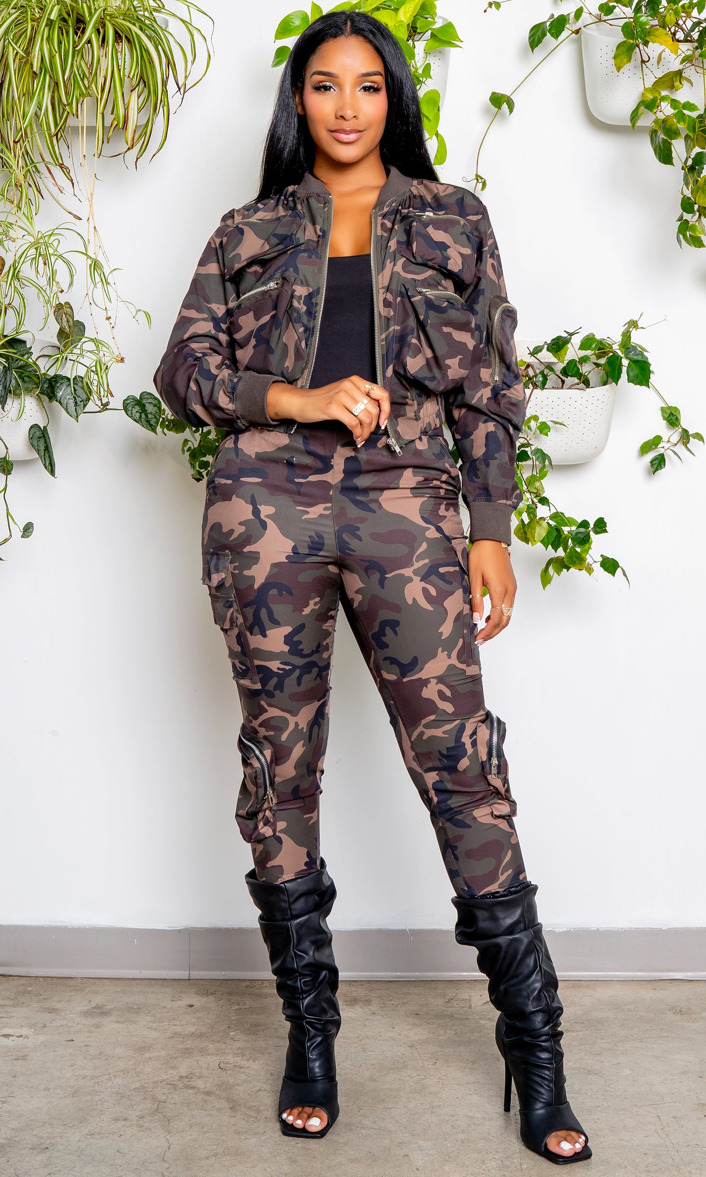 Camo Utility Nylon Joggers - Cutely Covered