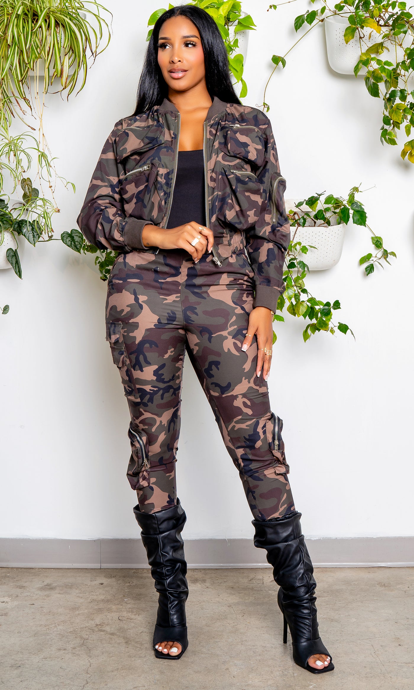 Camo Utility Nylon Joggers - Cutely Covered