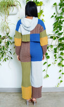The "Fuzzy Feeling" Knitted Sweater(Color Block) - Cutely Covered