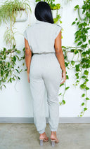 At Ease Jumpsuit- Grey - Cutely Covered