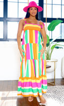Alayna Maxi Dress  - Multicolor - Cutely Covered
