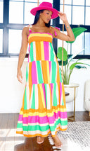 Alayna Maxi Dress  - Multicolor - Cutely Covered