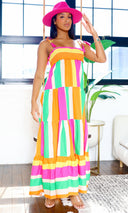 Alayna Maxi Dress  - Multicolor - Cutely Covered