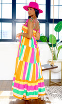 Alayna Maxi Dress  - Multicolor - Cutely Covered