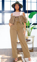 Esme Open-Shoulder  Jumpsuit - Cutely Covered