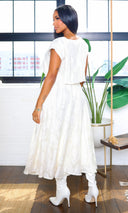 Paula | Perfect Crop Top and Midi Skirt Set - Cream - Cutely Covered