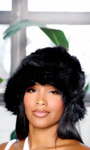 Faux Fur Hat - Black - Cutely Covered