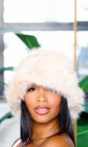 Faux Fur Hat - Beige - Cutely Covered