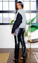 Khloe | Black  Faux Leather Pants - Cutely Covered