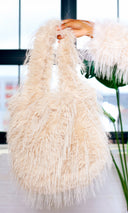 Rosalie | Faux Fur Handbag - Beige - Cutely Covered