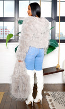 Rosalie | Faux Fur Handbag - Grey - Cutely Covered