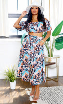 Eliza | Floral Off-Shoulder Skirt Set - Multi Color FINAL SALE - Cutely Covered