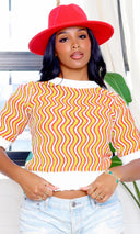 Raelynn | Short Sleeve Sweater - Multicolor - Cutely Covered