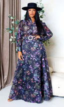 Alaina | Floral Chiffon Dream Skirt Set - Black FINAL SALE - Cutely Covered