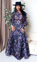 Alaina | Floral Chiffon Dream Skirt Set - Black FINAL SALE - Cutely Covered