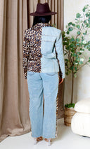Aitana |  Denim Leopard Print  Pants Set FINAL SALE - Cutely Covered