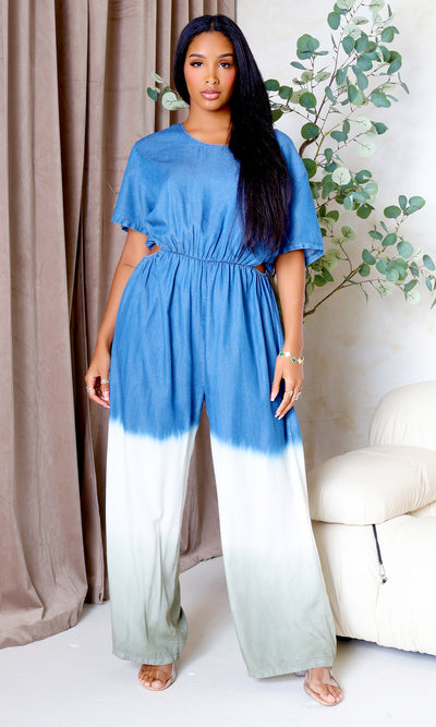 Kaylani Denim Ombre Jumpsuit