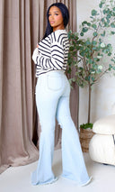 Delaney Striped Cardigan Sweater - Natural Black - Cutely Covered