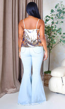 Nyla Spaghetti Sequin Top - Gold - Cutely Covered