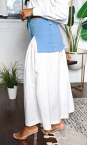 Adalynn | Brushed Denim Long Skirt - Cutely Covered