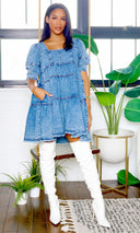 FAB | Oversized Denim layered dress FINAL SALE - Cutely Covered
