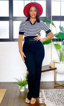 Elaina Stripe Knit Top and Pants Set - Cutely Covered