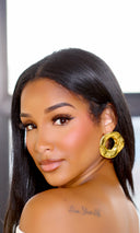 Asymmetrical Hollow Metal Circular Earrings PREORDER - Cutely Covered