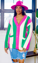 Kamila Knitted Sweater Button Long Sleeved - MultiColor PREORDER - Cutely Covered