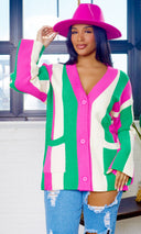 Kamila Knitted Sweater Button Long Sleeved - MultiColor PREORDER - Cutely Covered